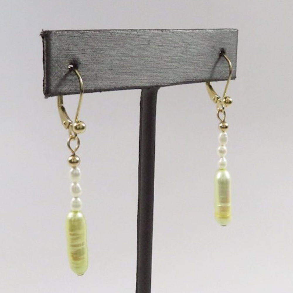 Preloved Vintage 14K Pearl Dangle Earrings